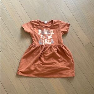 Orange Graphic T-Shirt Dress